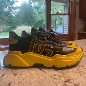 Yellow Dolce & Gabbana Men Shoes
